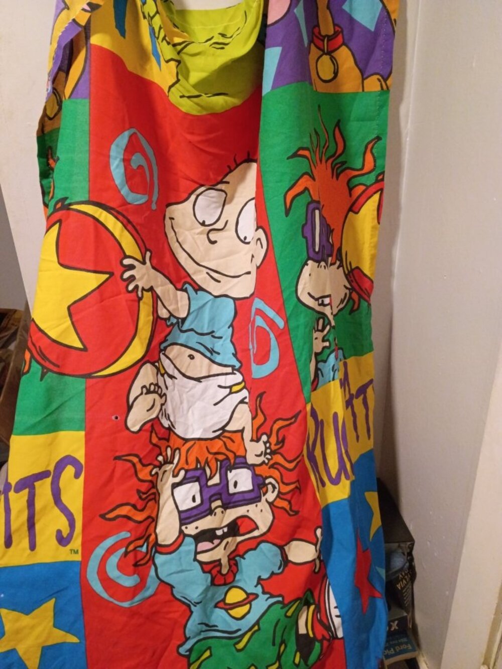 Vintage 90’s Vibrant Rugrats Curtain Panel 84”X63” See Pics